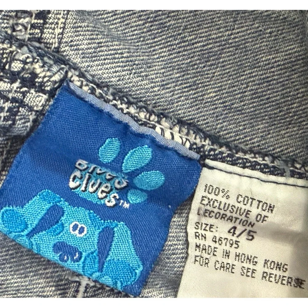 Vintage Nick Jr Blues Clues Denim Skirt Girls Size 4/5 Embroidered‎ Blue Dog